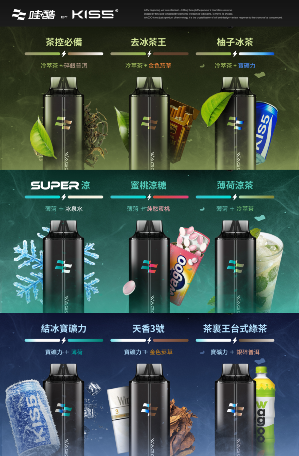迪拜爆款【WAGOO❣️哇酷拋棄式6500口❣️】by KIS5 的高端品牌 【滿7送1請備注口味】